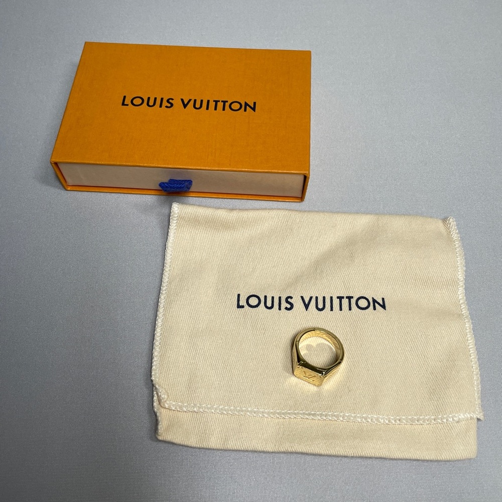 Louis Vuitton Gold Ring Size 10 US Model # D10290 M80191.